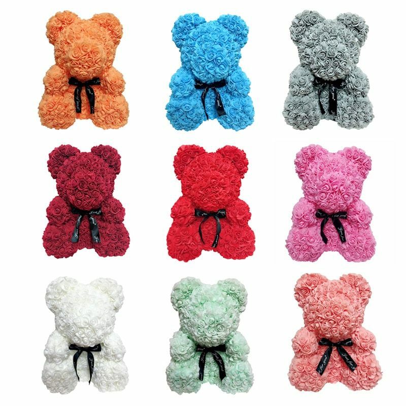 fake flower bear